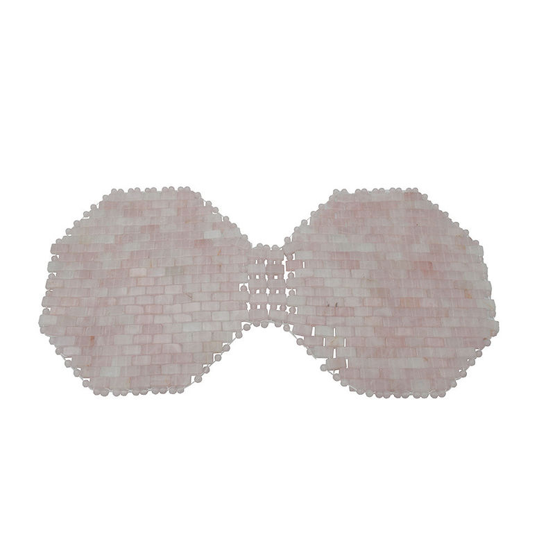 Massaggiatore del seno Maschera da sonno di giada di gemma naturale Maschera da occhi di quarzo rosa Maschera anti-invecchiamento Calda o fredda Utilizzando maschera da viso di ghiaccio di pietra