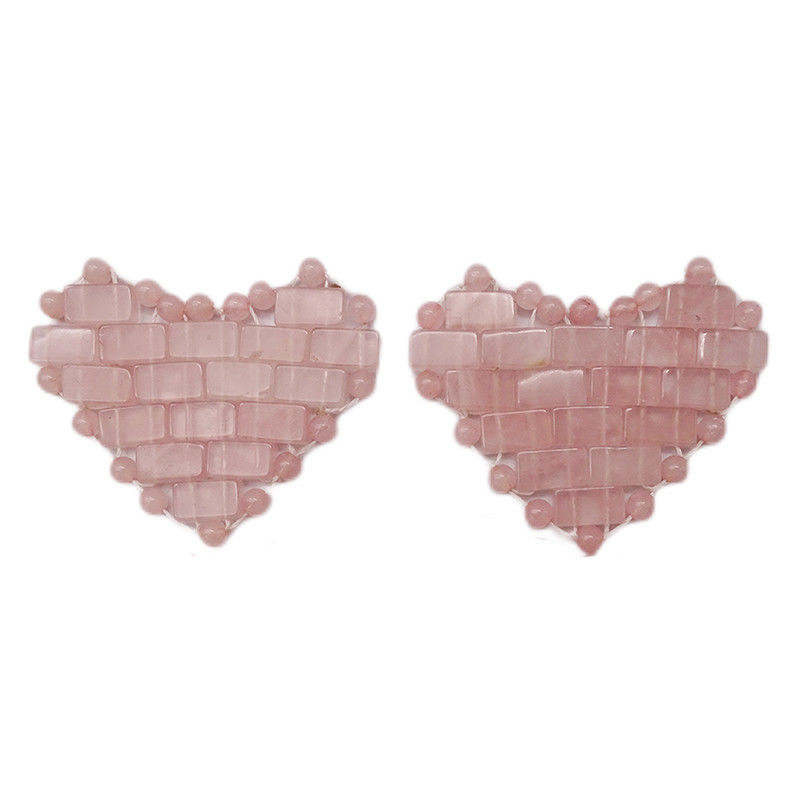 Maschera per il viso 100% rosa quarzo naturale Mini occhiali per trattamenti facciali Occhi gonfi Mal di testa emicranie Occhi/maschera per il viso addormentati