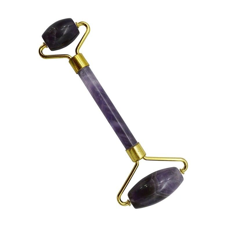 Ametisto Giada Roller Guasha Faccia Strumenti per la cura della pelle Piccolo Occhio Roller per gli occhi Faccia Gua Sha massaggiatore per le donne Roller Faciale auto-cura Regali