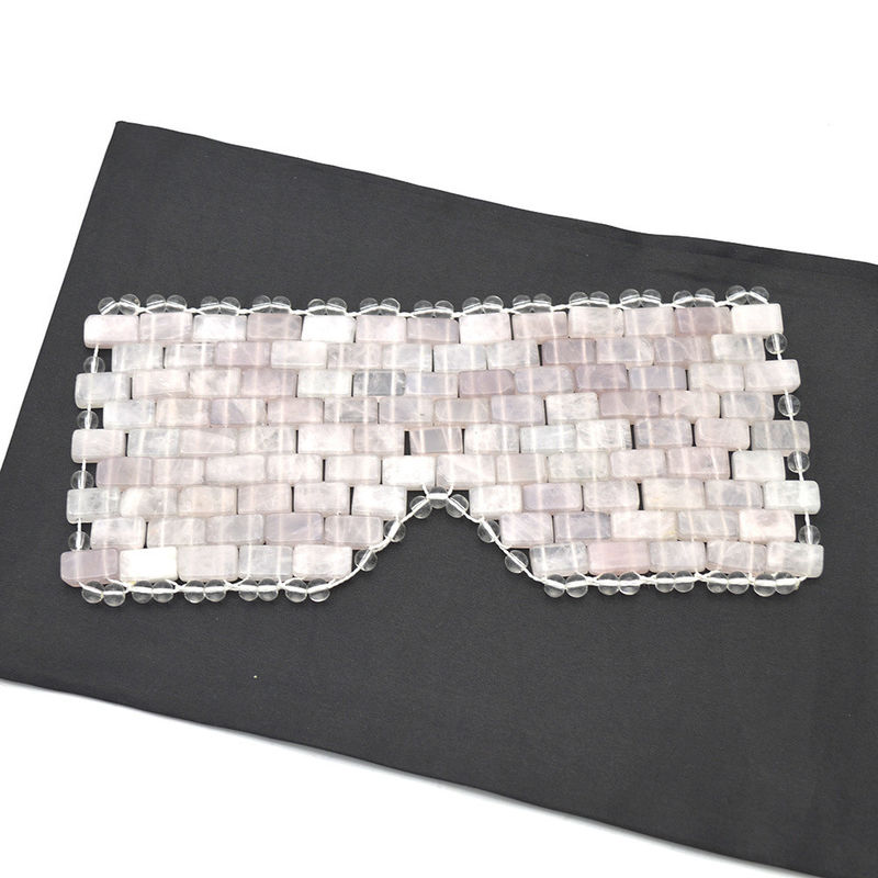 Maschera naturale di giada personalizzabile per la bellezza e maschera per gli occhi in quarzo rosa