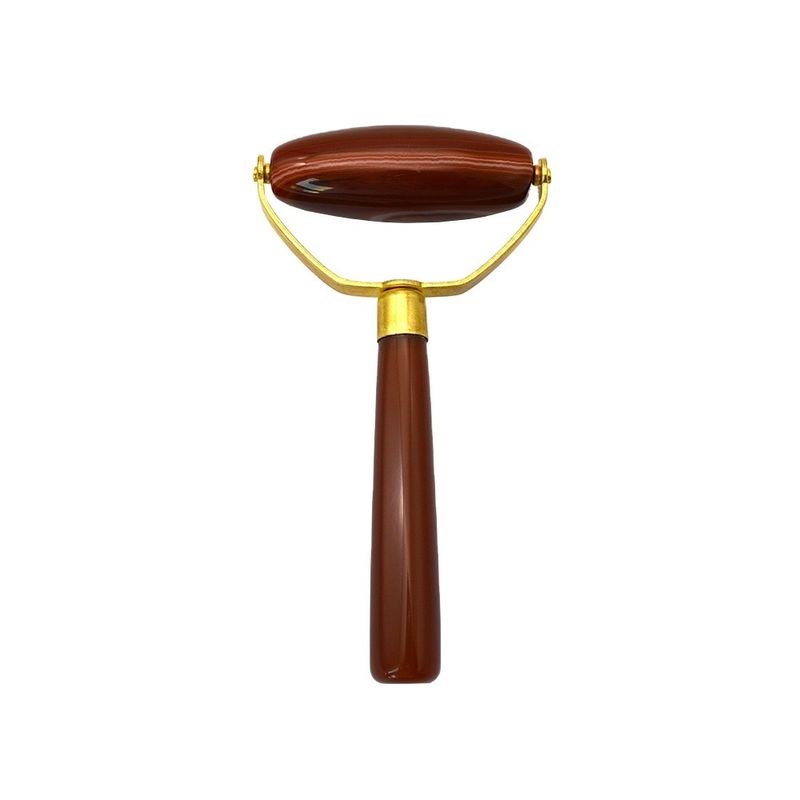 Agate Face Gua Sha Roller Body Skin Care Stone Massaggiatore Faciale per le Donne per alleviare lo Stress e il Gonfiore degli Occhi
