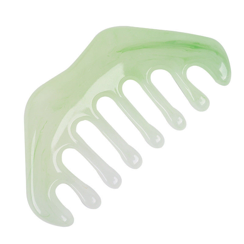 ISO9001 Certificato Resina Gua Sha Massager pettine per la cura del cuoio capelluto e terapia acupoint Cera d'api