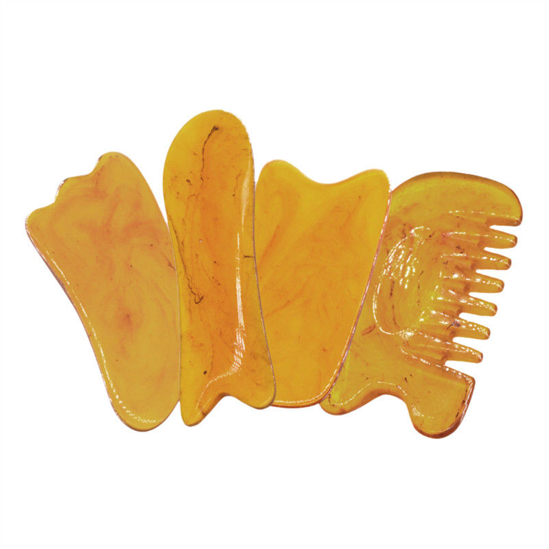 Strumento di massaggio per la cura della pelle Stili multipli Resina Gua Sha Board per il bagnamento del meridiano del corpo e massaggio acupoint OEM / ODM Benvenuto