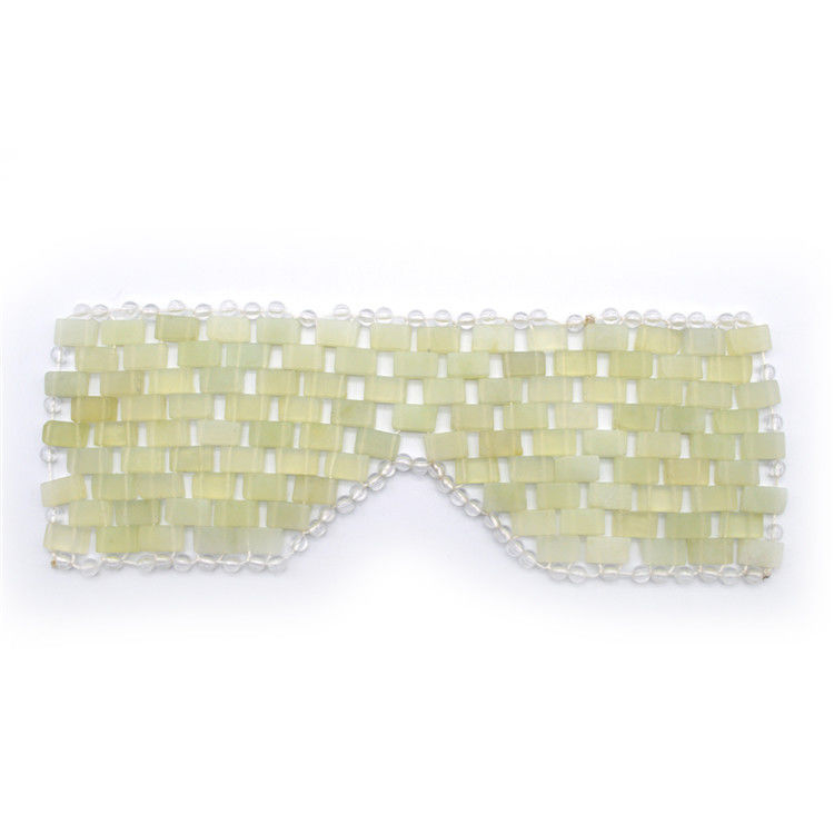 Maschera per gli occhi di cristallo più venduta per la salute Maschera per gli occhi di giada naturale pura Maschera per gli occhi di giada Xiuyan Maschera per gli occhi di giada stile personalizzabile