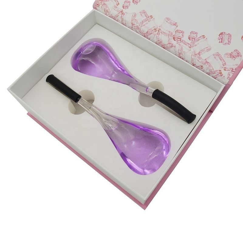 2024 Ice Globe Glass Beauty Ice Massaggio Faciale Strumenti di Massaggio Viola Massaggio Palla per Donna Occhi Collo Asmr da Prodotti Popolari