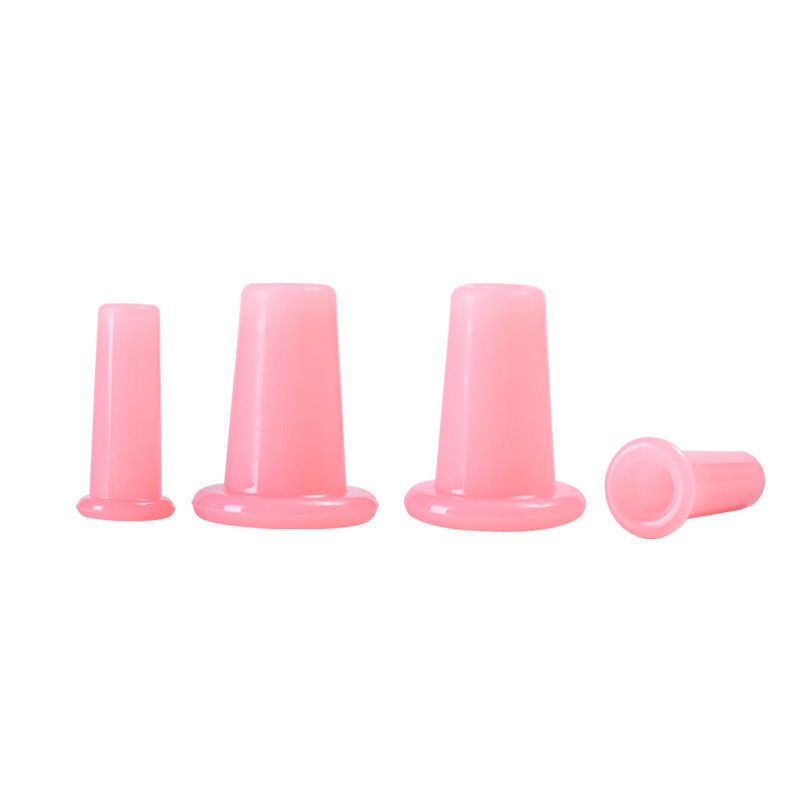 Cupping in silicone 100% domestico Guasha salone di bellezza esclusivo multi colore quattro pezzi set Facial Gua Sha Cupping per la cura