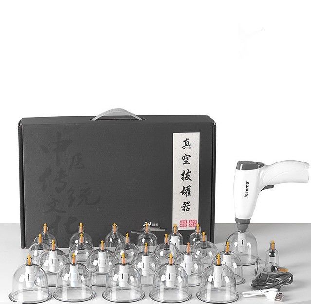 Strumenti di massaggio tradizionale cinese 24pcs tazze anti cellulite Set di coppe elettriche vuoto Gua Sha Cupping terapia con tubo di estensione pompa pistola
