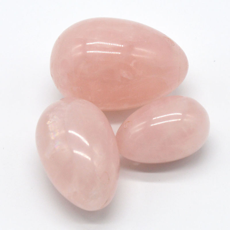 Tecnica lucida Quarzo rosa e giada Uova Yoni Top Kegel Esercizio di scelta per le donne