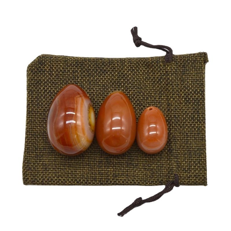 Figura regionale Yoni Egg Carnelian e Red Jade Egg per esercizio vaginale 45*30mm