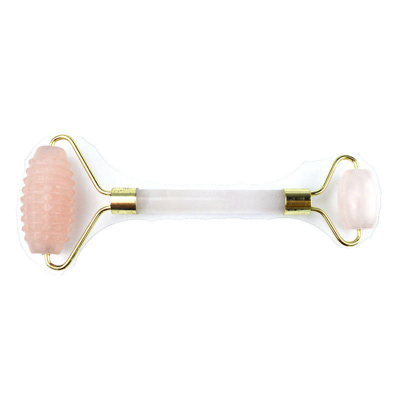 Massaggiatore Faciale Naturale Etichetta Privata Cristallo Rosa Quarzo Rosa Guasha Gua Sha Massaggio Giada Roller per Massaggio Faciale Strumento