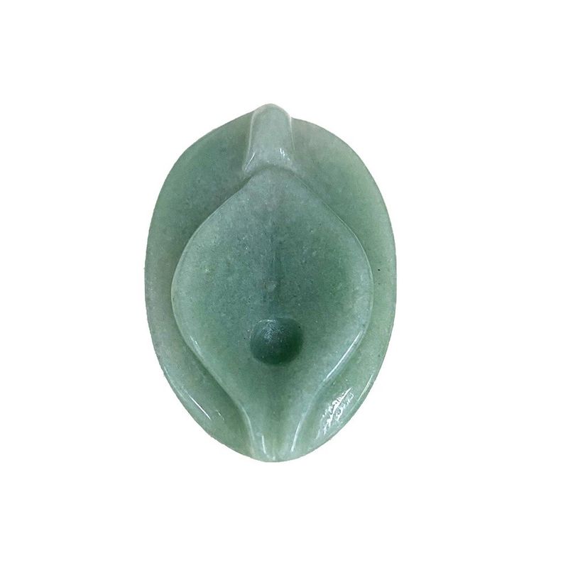 Giada Vagina Scultura Artigianato Verde Cura Naturale Fluorite Spiritualità Reiki Donne Fiore Figurine per Prodotti