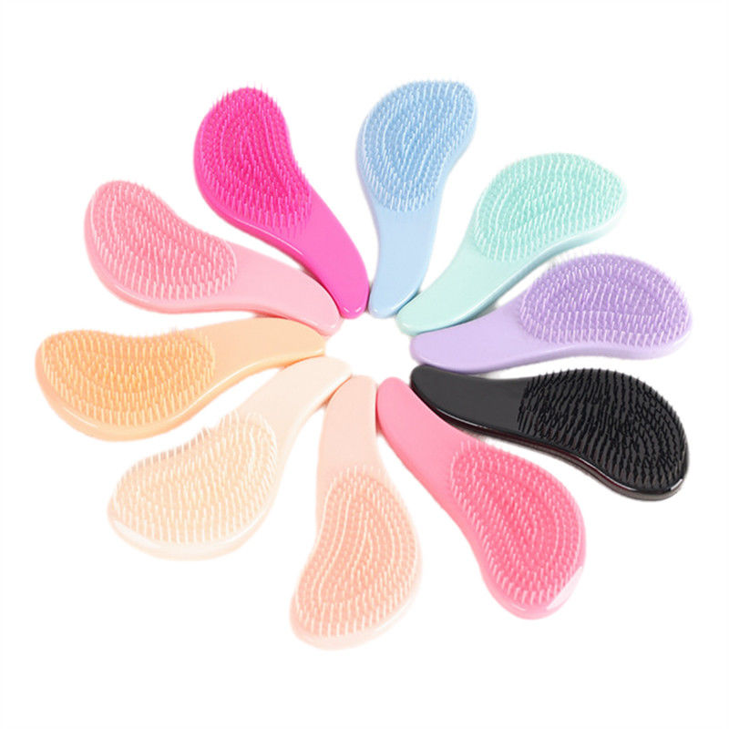 2 taglie Puro pettine per massaggi a testa a colori Anti-statico Pelle cura spazzola Detangle doccia spazzola per capelli pettine Scalpo pettine per massaggi