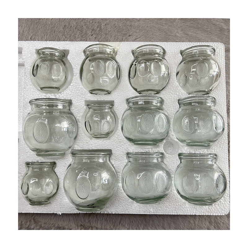 Dimensioni personalizzate 12pcs Massaggio di vetro Cupping Set di terapia di cupping Dispositivo di terapia di cupping Massaggio di vetro fuoco
