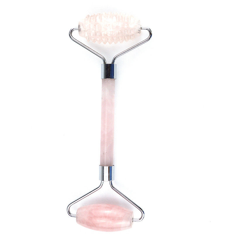 2024 Natural Rose Quartz Facial Roller Guasha Crystal Massager per massaggi facciali e oculari Prodotti di bellezza