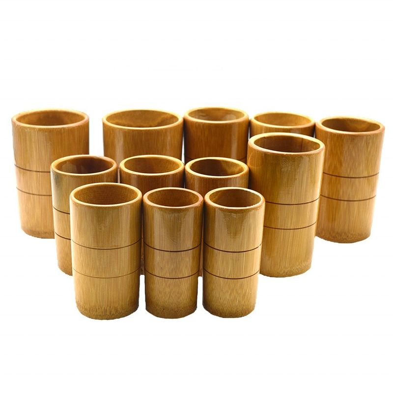 12 Pcs Bamboo Naturale Cupping Therapy Set Cupping Traditional Bamboo Thumb Cupping Cups per migliorare la circolazione