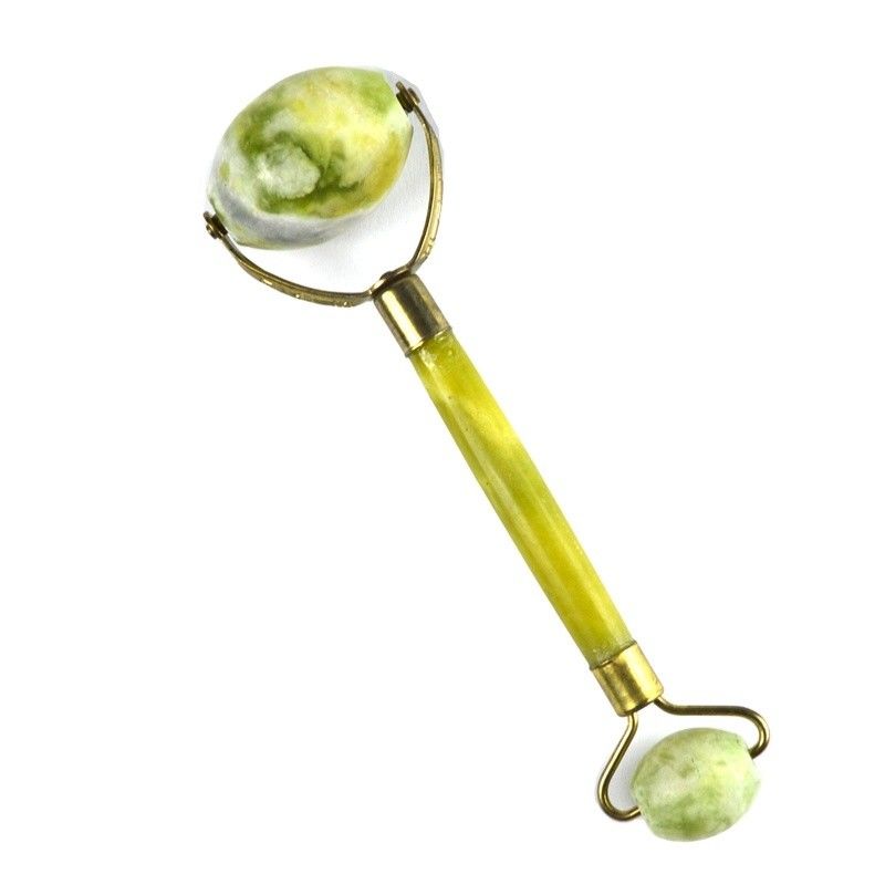 Disponibile il logo personalizzato 100% naturale Xiuyan Giada Faccia Guasha Roller Giada Verde Facciale Gua Sha Massaggiatore Stone Skin Care