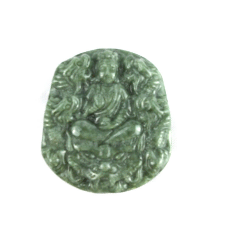 Giada Smeraldo Immortale Bodhisattva Pendente Dragone Collare Ornamenti Figura tradizionale cinese con caratteristica regionale
