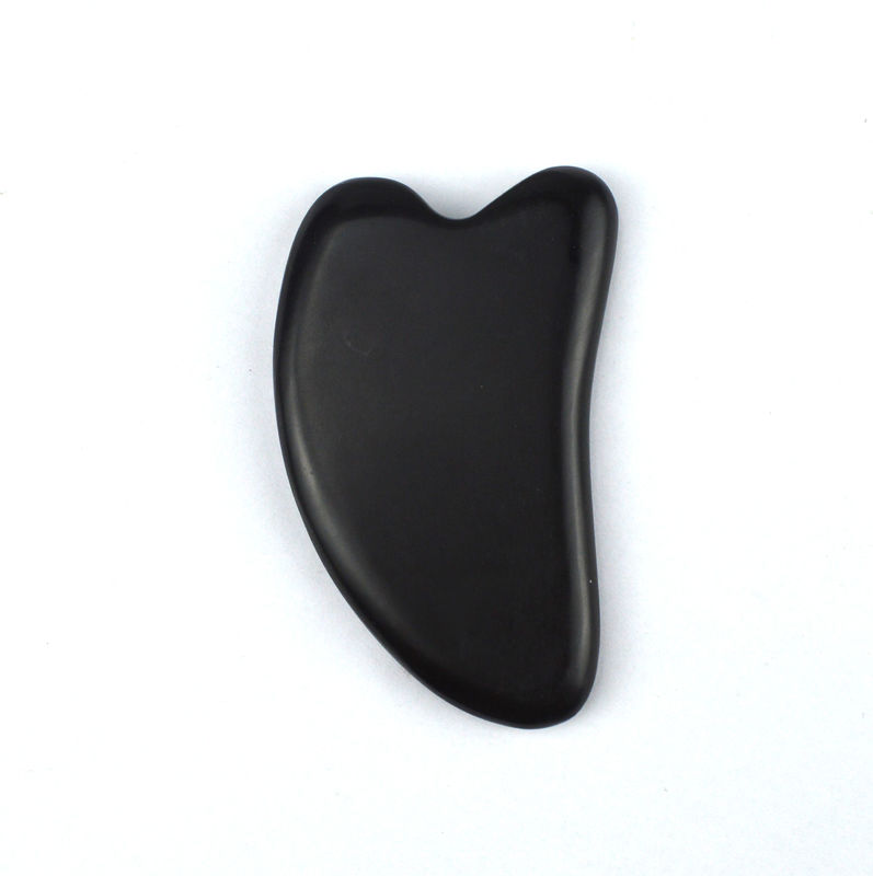 2024 Pietra Bian Nera Forma di Cuore Strumento di Massaggio Gua Sha Disponibile Logo Massaggiatore per Spa Meditazione rilassante