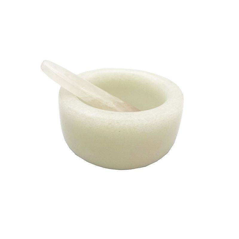 Tecnica Maschera di Giada Bianca Naturale lucidata Tazza e Spatula Set per la perfetta consistenza della maschera