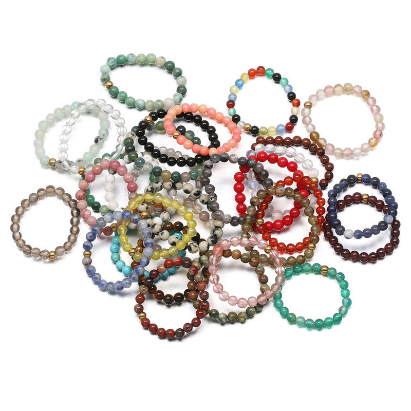 Altre energie naturali Pietra di cristallo 3mm Mini perline Anelli per donna Chakra Guarigione Manifatto Gioielli Boemi Anello di nozze Regalo