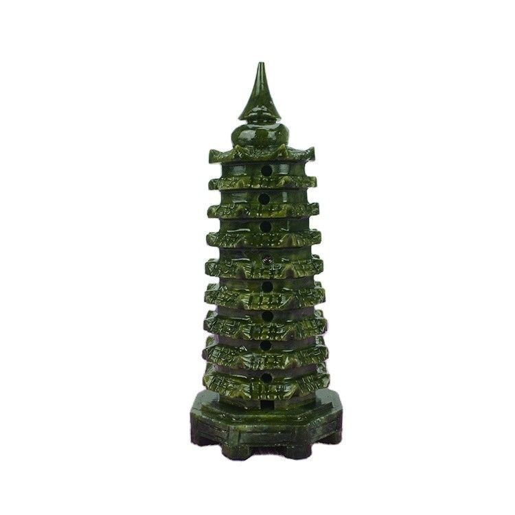 Sculpture squisite Sapphire naturale Giada Wenchang Torre per Feng Shui Modalità di decorazione No ABK-13