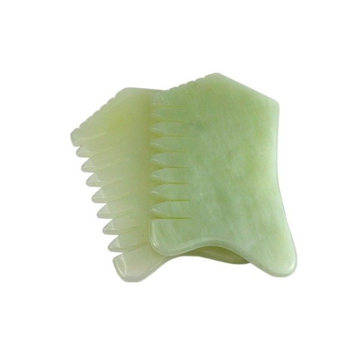100% naturale Xiuyan Jade pettine per la cura del cuoio capelluto Massaggio strumento SPA terapia di rilassamento di agopuntura trattamento