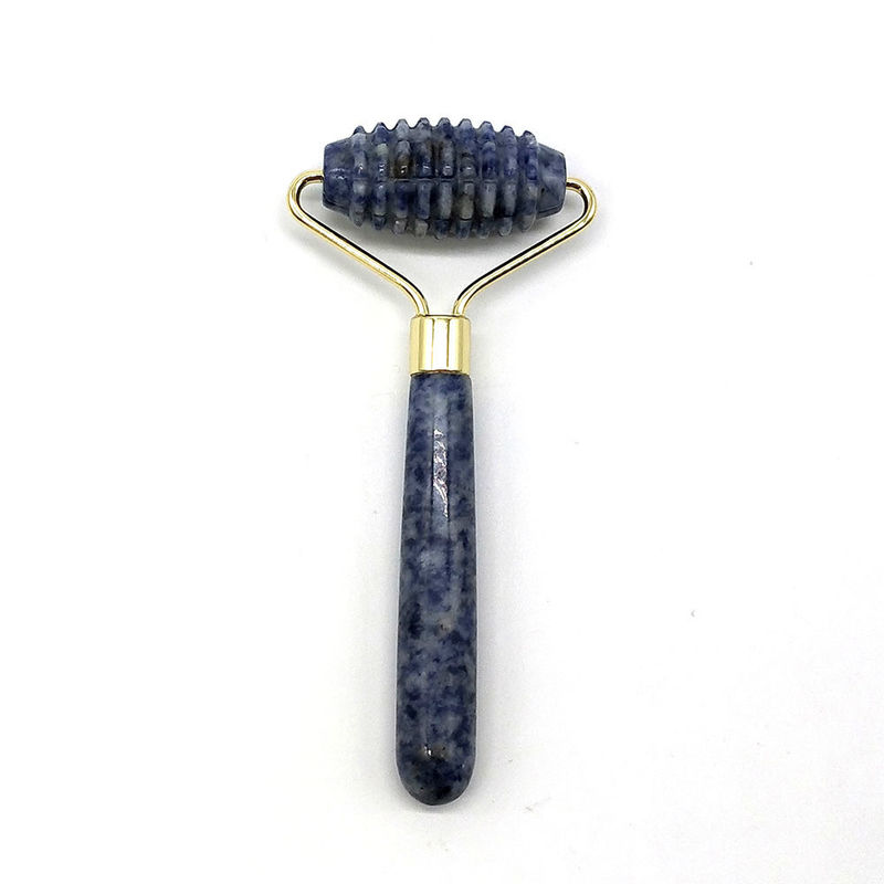 Blue Point Jasper Massaggiatore a rulli senza rumore per il viso Natura Giada Massaggiatore a rulli 128*58mm Funzionalità Massaggiatore a faccia in su Natura