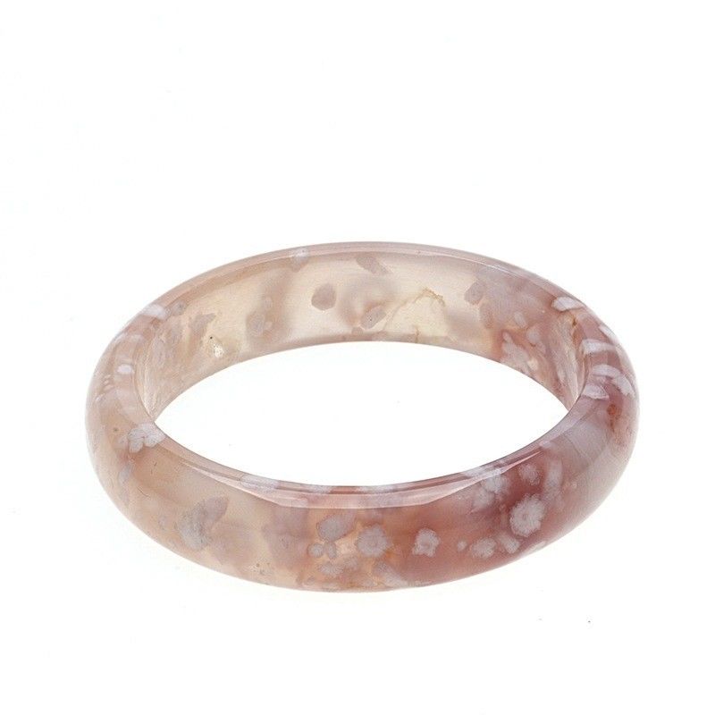 Gioielli Decorazione Naturale Sakura Agata Giada Braccialetto Calcedonia Cristallo Ghiaccio Attraverso Braccialetto Donne 52-56mm