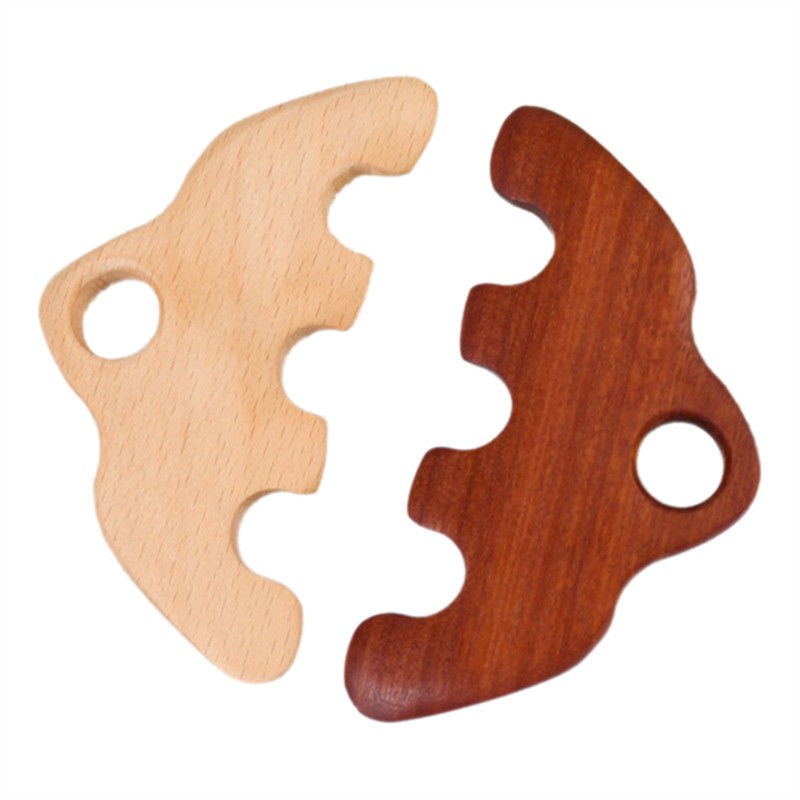 11.7*5.8cm pettine di massaggio per la cura del cuoio capelluto in legno corpo acupointo strumento di massaggio a pressione meridiano dragaggio gua sha spazzola di massaggio
