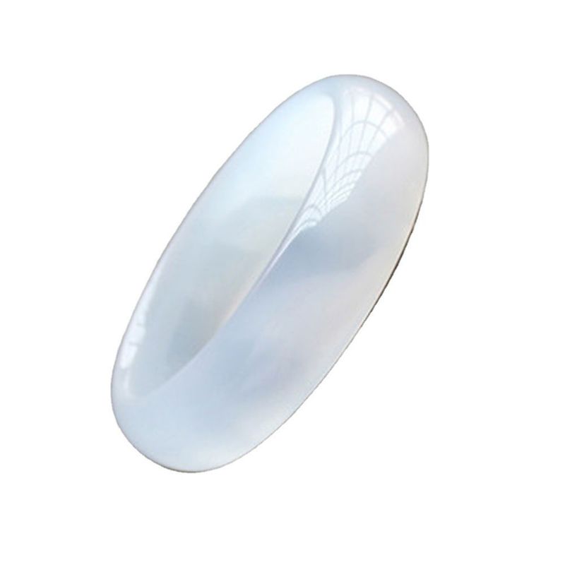 Ice White Agate Jade Bangle Certificato Chinese Bracelet 54-66mm Bangles Folk-custom 1 Set Regional Feature Art Collectible