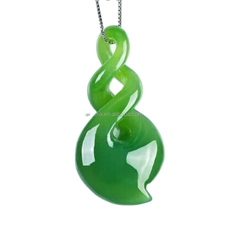 Pietra di cristallo verde HETIAN Nefrite collana intagliata Gioielli di giada per gli amanti PORTABLE Design 100% charm naturale Pendente per Uomini