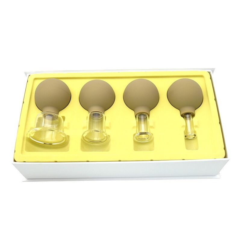96mm Altezza Copping tradizionale cinese in vetro Massaggio Terapia di vuoto Cupping attrezzature Set Kit per la schiena Spalla Gamba Corpo