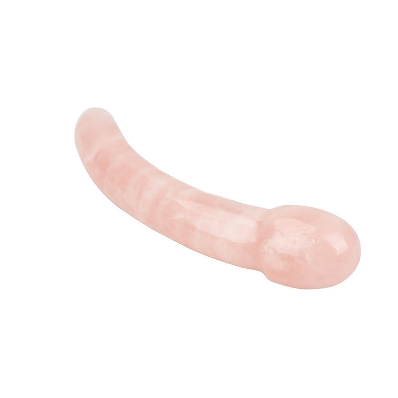 Rilassante massaggio corporeo a quarzo rosa Yoni Stick fatto a mano per il rilassamento naturale del corpo e la funzione musicale