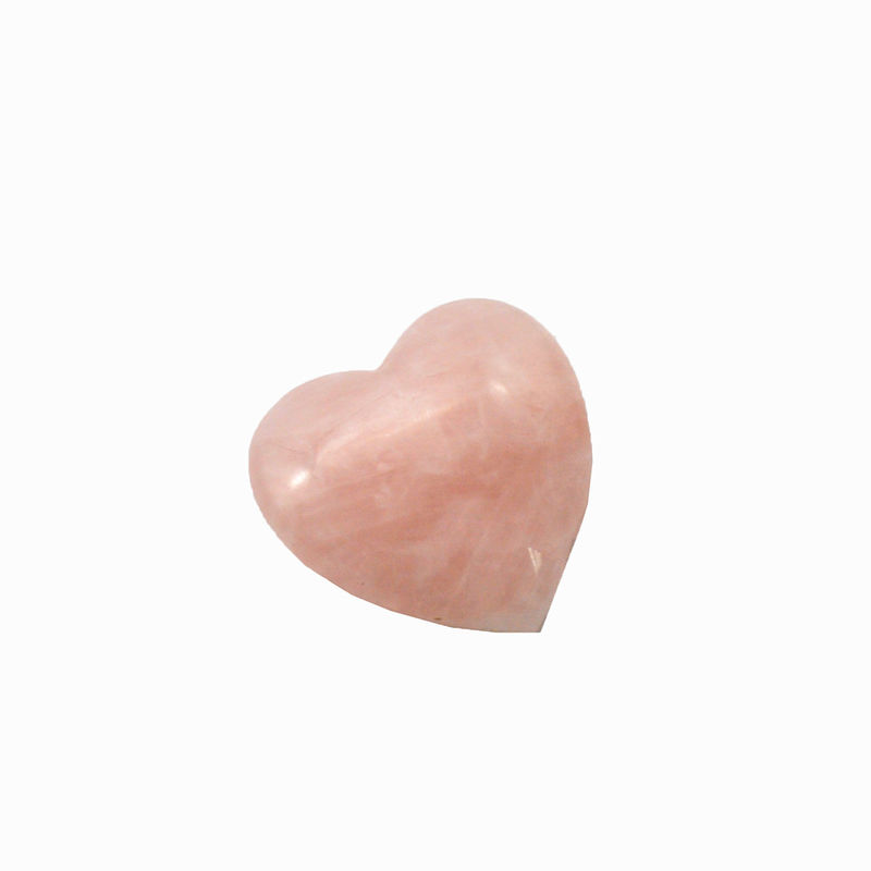 Tecniche in pietra a forma di cuore in quarzo rosa intagliato
