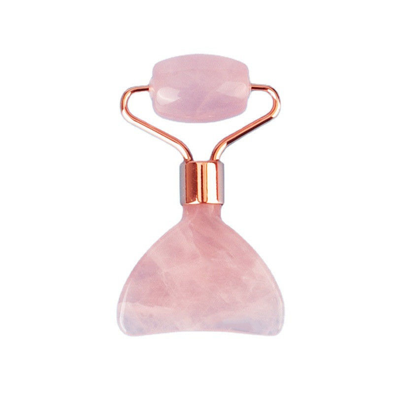 Mini Rose Quartz Jade Roller Eye Skin Care Gua Sha Board Dispositivo di bellezza facciale multifunzionale entro 90 caratteri