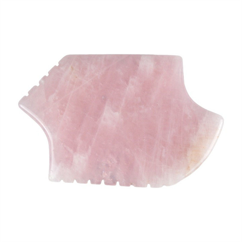 2024 Rose Quartz Gua Sha Massaggio Strumento Con Denti Naturale Piuma Cristallina Bellezza Massaggiatore Face Lifting Anti Aging Logo Rosa