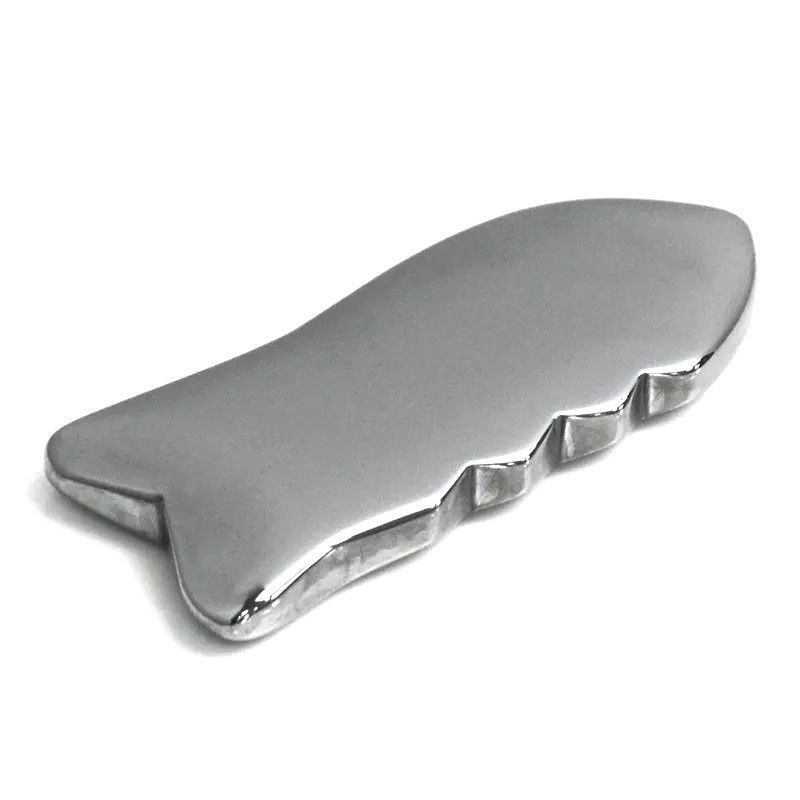 Terahertz Gua Sha Scraping Massaggio Strumento con pietra di energia e massaggio punto di agopuntura 91 * 37mm