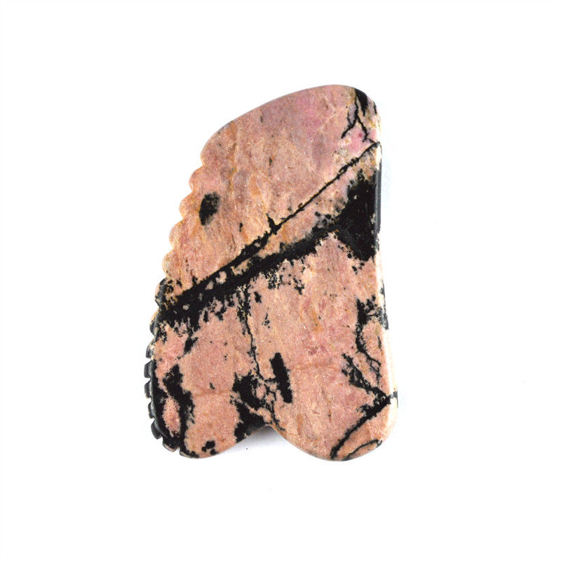 Attrezzature per il massaggio del corpo Pietra naturale di rhodonite Gua Sha Scraping Board per la bellezza facciale e massaggio dei tessuti profondi