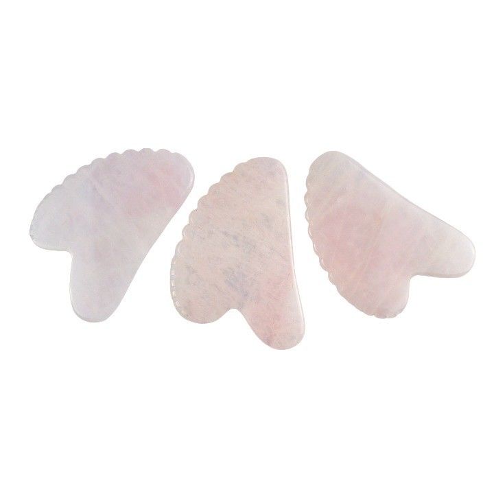 Massaggiatore Faciale Cuore Rosa a Forma di Rosa Quarzo Gua Sha Massaggio Strumento con denti Massaggiatore di Bellezza della Pelle Cristallina 2024