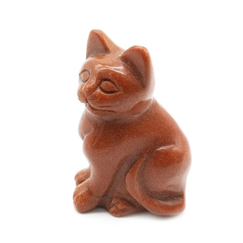 Figurina di gatto di agata scolpita a mano in stile Feng Shui per la guarigione e la decorazione degli animali