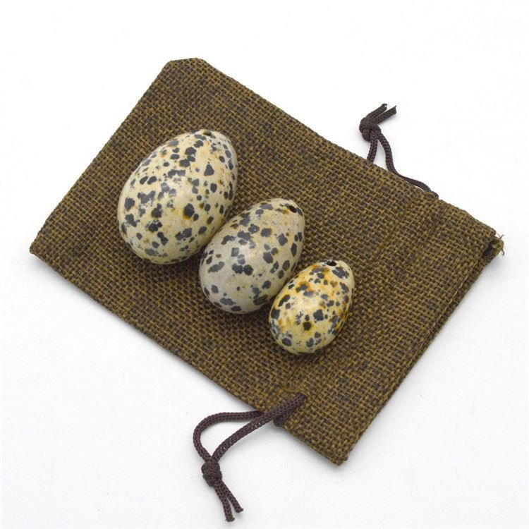 Uova calde dalmata di giaspo Yoni Set per donne 3 dimensioni Vibrating giada gemstone uova