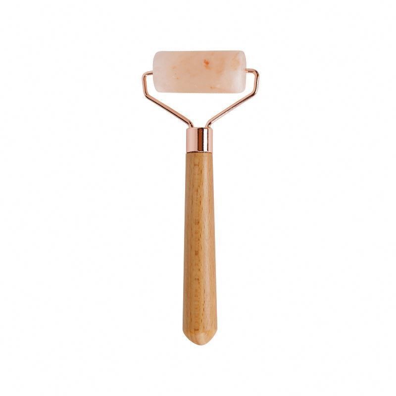 16.5*6.4*2.3cm Natural Himalayan Rock Salt Jade Face Roller per lifting facciale e rimozione delle rughe
