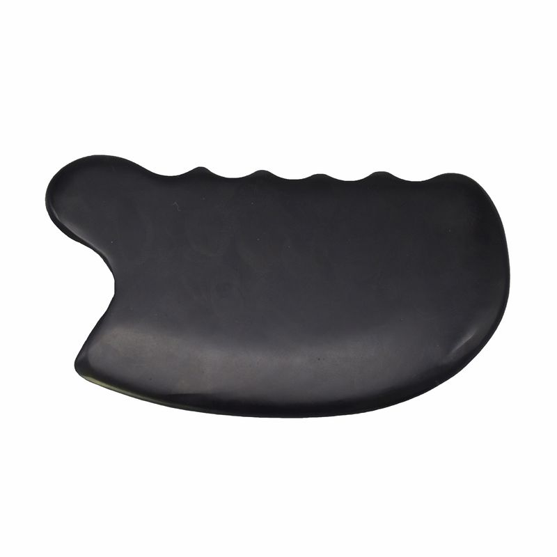 Pietra Bian Nera Naturale Pura Gua Sha Massaggio Faciale Cosmetico Lift Stringe la Pelle Massaggiatore Faciale Per Tutto Il Corpo