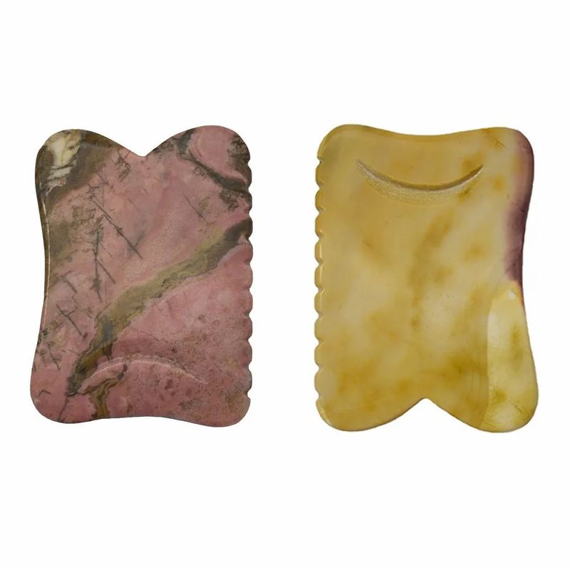 Strumenti di massaggio del corpo in stile cinese Mookaite per la bellezza Strumento di massaggio per la maschera di pietra Guasha