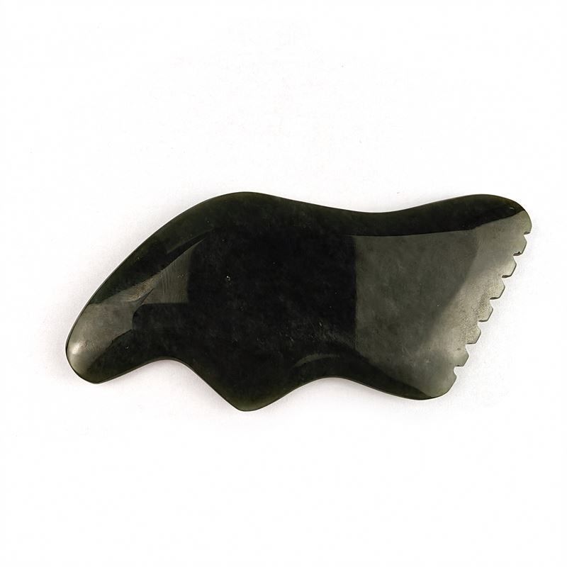 Nefrite naturale Gua Sha Board Massaggiatore Faciale con Certificato Sì Logo personalizzato Strumenti di massaggio Faciale Spa