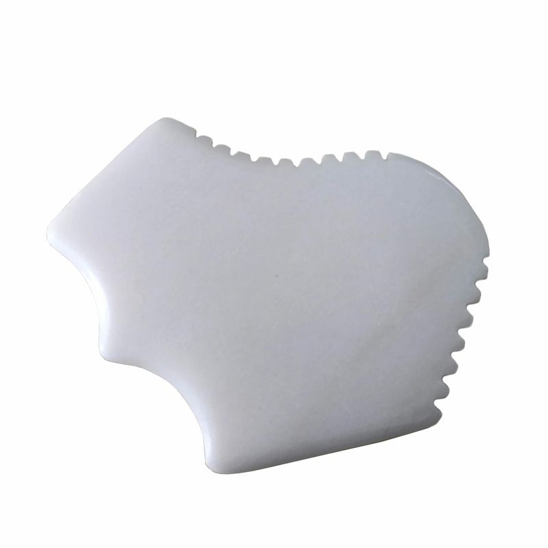 Massaggiatore Faciale Fisioterapia Infrarosso Giada Bianca Naturale Gua Sha Tavola per Scraping Terapia 2024 Design