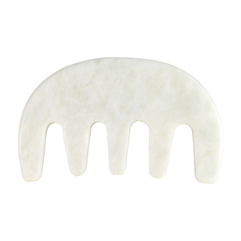 Massaggiatore per il centro benessere cinese naturale bianco Xiuyan Giada Gua Sha raschiatura pettine per il 2024 Strumenti di massaggio di tendenza