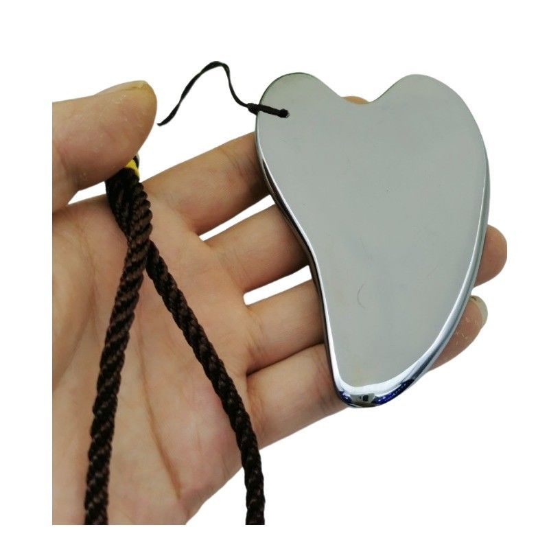Terahertz Stone Gua Sha Facial Massage Tool 2024 Logo personalizzato Portatile per massaggi del corpo attrezzature a forma di cuore