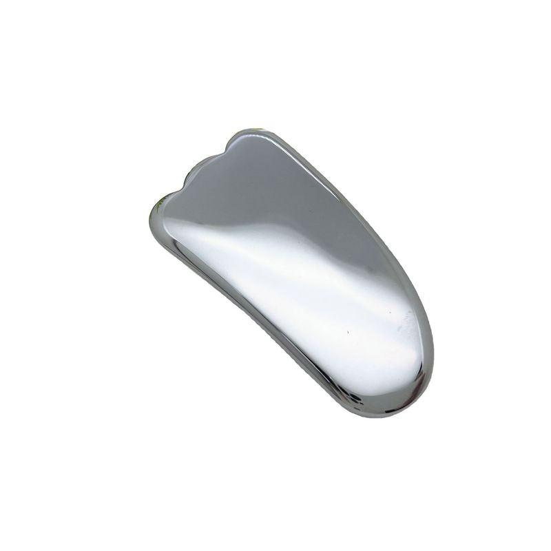 Disponibile il logo personalizzatod Terahertz argento Gua Sha Massaggio Strumento di raschiatura per la bellezza facciale Skin Spa