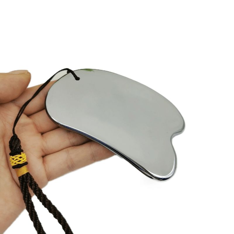 Massaggiatore Faciale Pietra Energetica Argento Terahertz Scraping Board THz Gua Sha Massaggio Strumento 2024 Prodotti di tendenza Energia sana